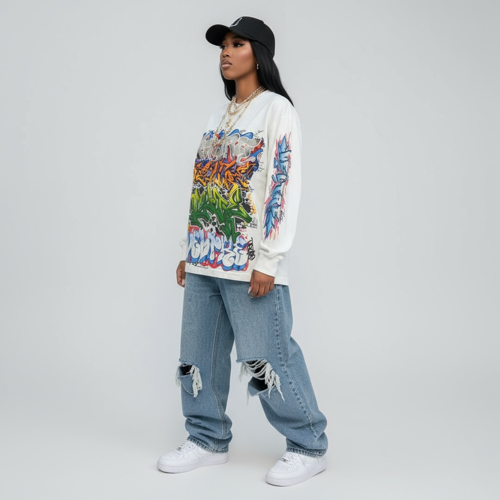 All Over Graffiti Long Sleeve
